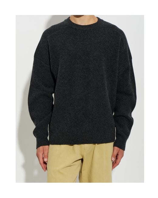 Isabel Marant Black Long-Sleeve Knit Top for men