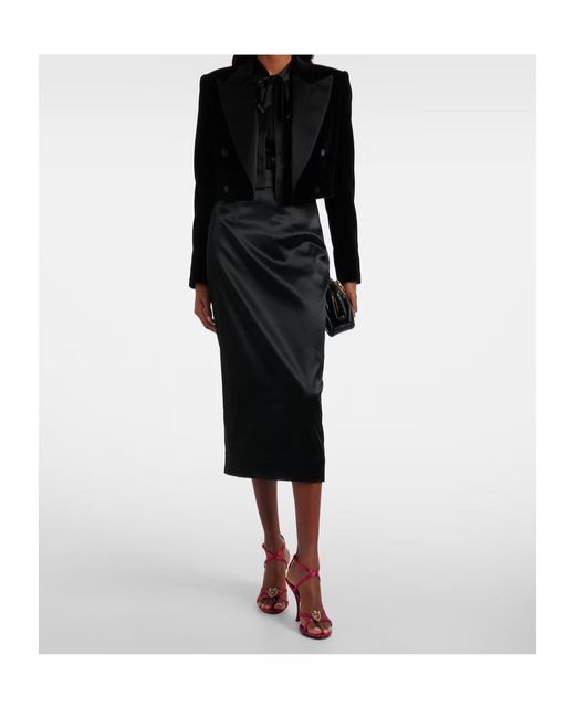 Dolce & Gabbana Black Long-Sleeved Suit Jacket