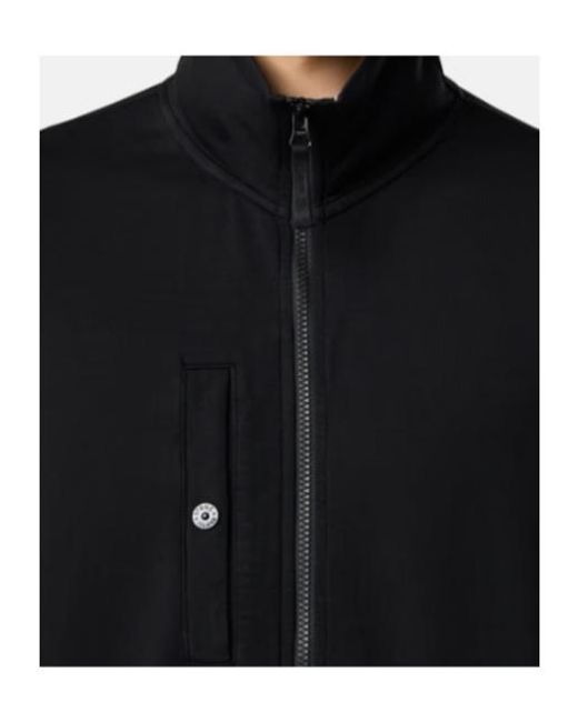 Stone Island Black Zippered Sweatshirt for men
