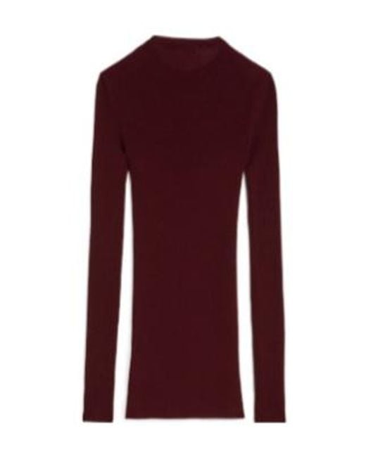 Jil Sander Purple Lightweight Wool Crew-Neck Sweater