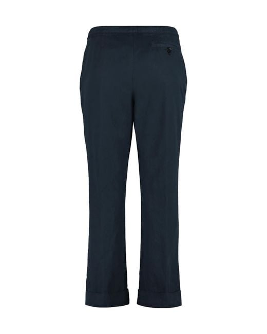 Aspesi Blue Straight-Leg Trousers