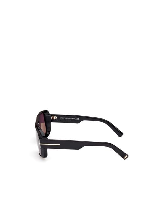 Tom Ford Purple Eyewear Turner Aviator Frame Sunglasses for men