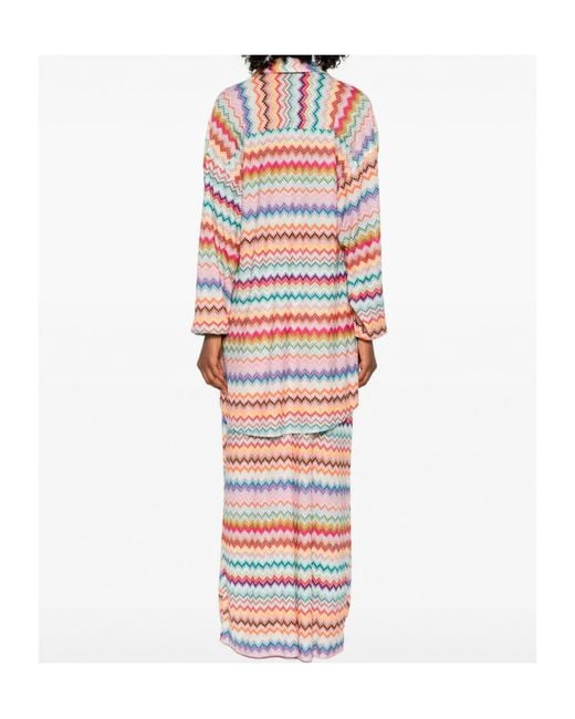 Missoni White Chevron-Patterned Shirt