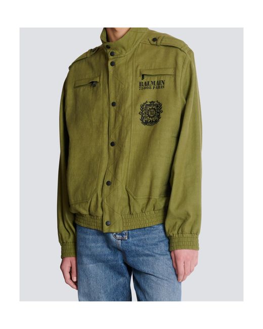 Balmain Green Bomber Jackets for men