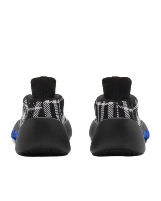 Burberry Blue Checked Knitted Neptune Sneakers for men