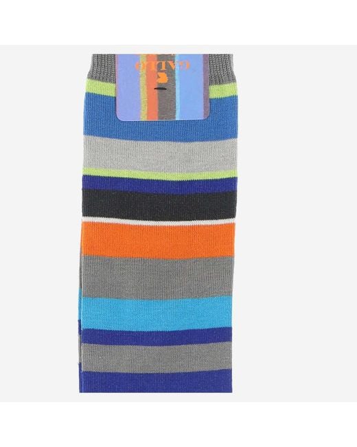 Gallo Blue Printed Socks for men