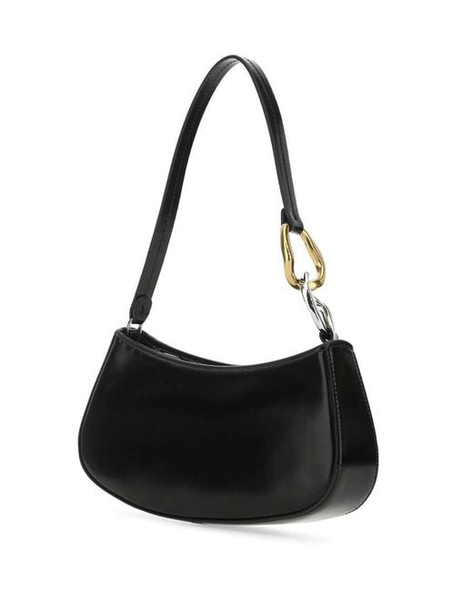 Staud Black Ollie Zipped Shoulder Bag