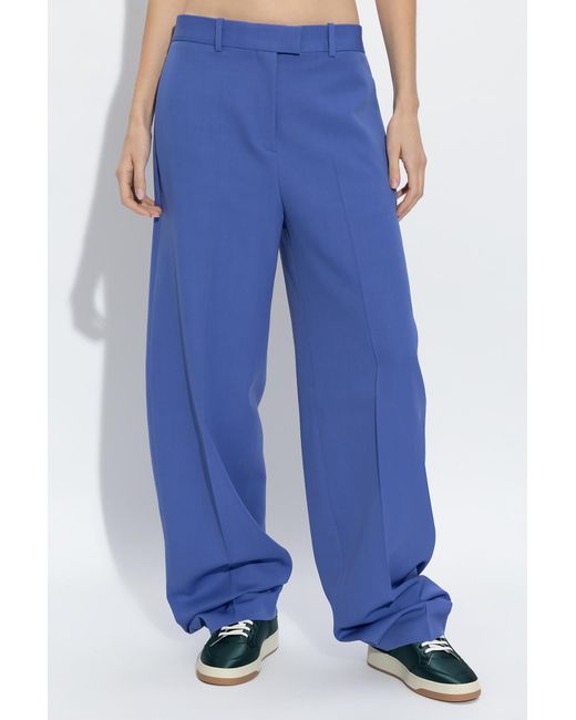 The Attico Blue The Jagger Pressed Crease Trousers