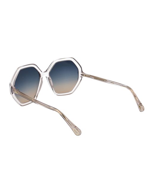 Chloé Blue Chloé Eyewear Octagonal Frame Sunglasses