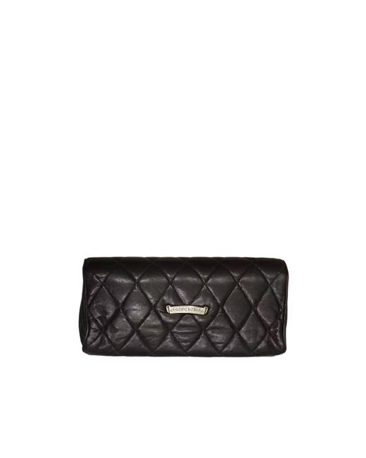 Chrome Hearts Black Quilted Logo Wallet for men