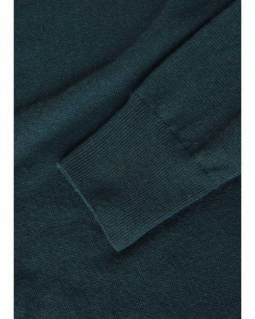 Loro Piana Green Roll-Neck Cashmere Jumper for men