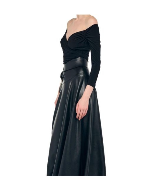 Norma Kamali Black Sweetheart Neckline Bodysuit