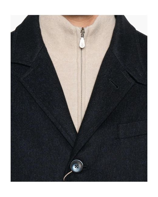 Herno Blue Long-Sleeved Zip-Up Jacket for men
