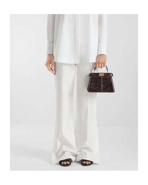 Fendi Brown Peekaboo Iseeu Petite Tote Bag