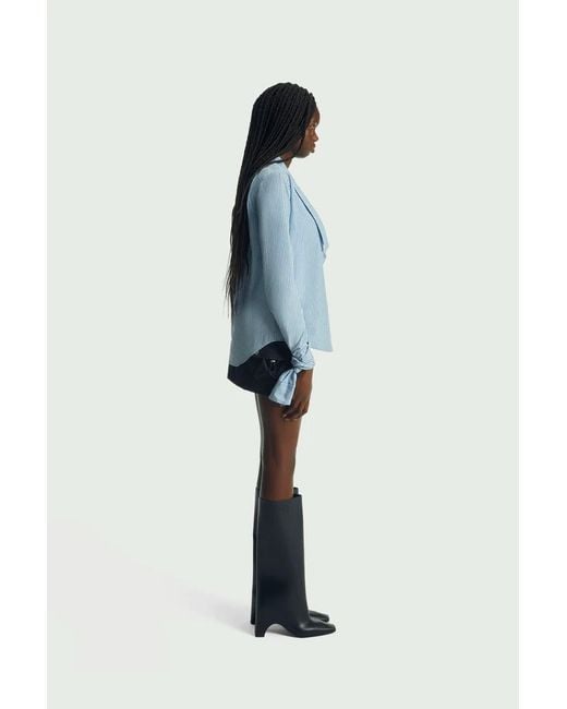 Coperni Blue Striped Poplin Shirt