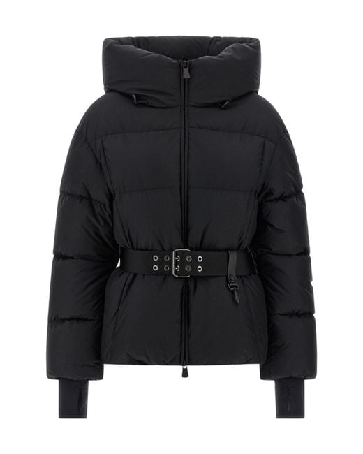 Moncler Black Grenoble Nisene Zip-Up Belted Jacket