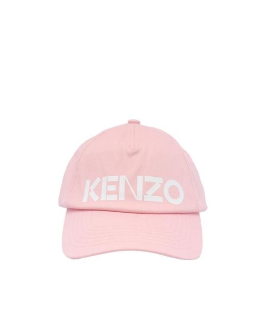 KENZO Pink Logo Embroidered Baseball Cap