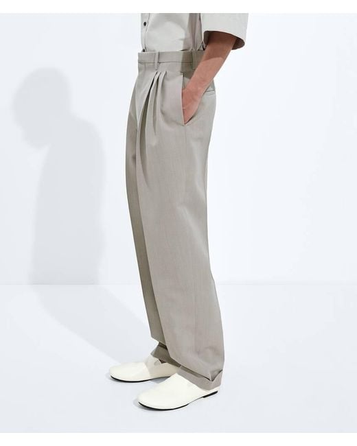 Bottega Veneta Gray Tapered Leg Trousers for men