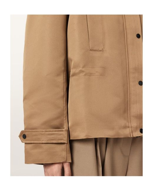 AllSaints Brown Luellah Stand-Collar Jacket