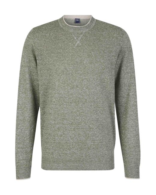 Fedeli Green Linen Blend Pullover for men