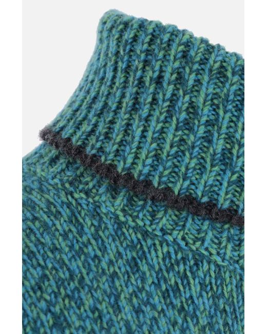 Dolce & Gabbana Blue Roll-Neck Knitted Jumper for men
