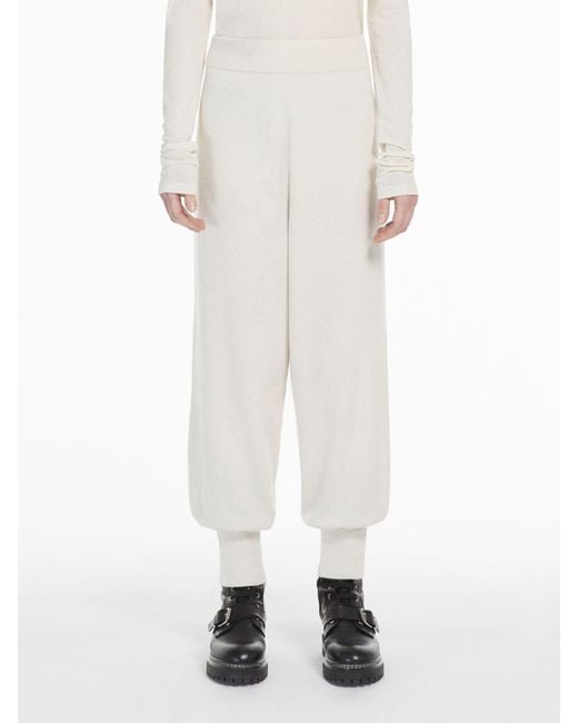Weekend by Maxmara White Knitted Casual Pants
