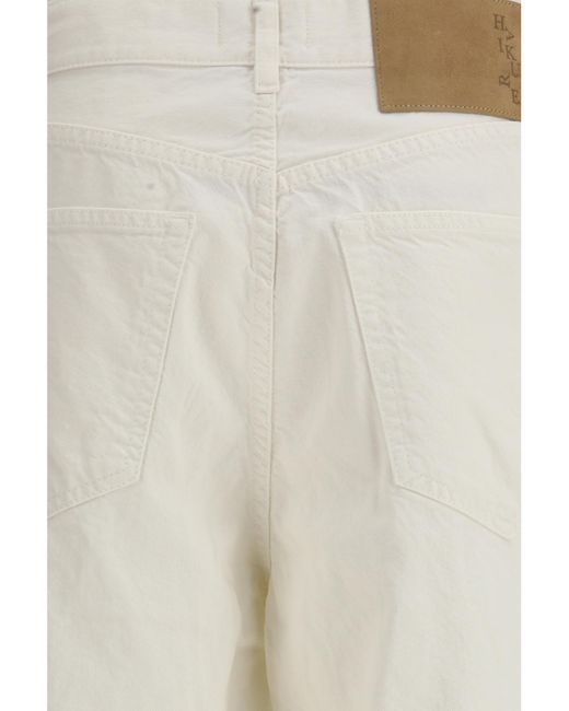 Haikure White Logo Patch Bermuda Shorts