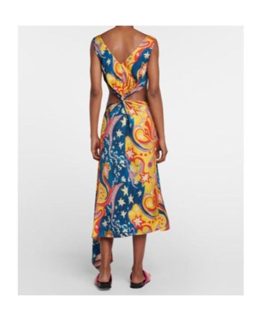 Marni Blue Printed Midi Dress