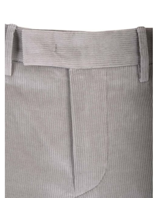 Pt Pantaloni Gray Pt Torino Tapered-Leg Corduroy Trousers for men