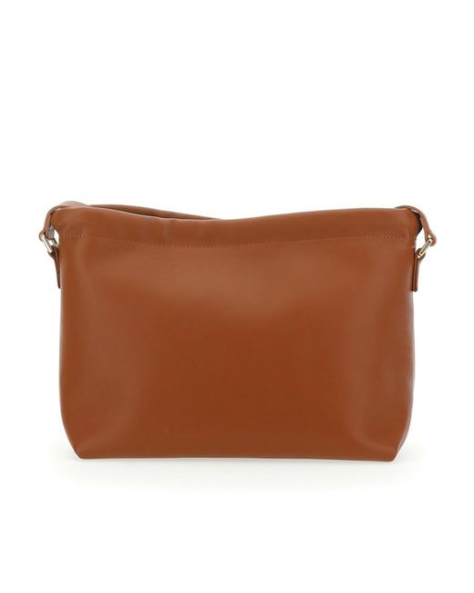 A.P.C. Brown Logo Detailed Drawstring Shoulder Bag