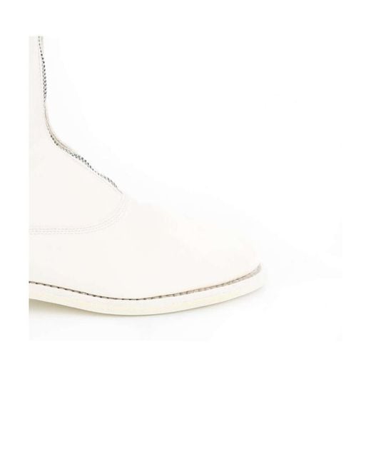 Guidi White Round Head Casual Boots