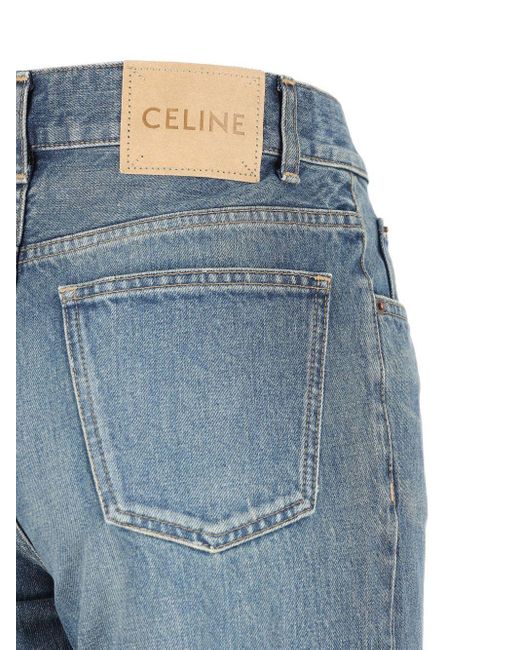 Céline Blue Waistband Denim Trousers