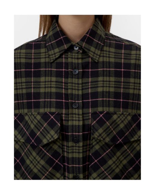 Closed Black Check-Pattern Oversized Shirt