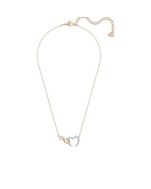 Swarovski White Infinity Heart Necklace