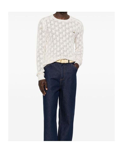 Vivienne Westwood White Logo-Detail Sweater for men