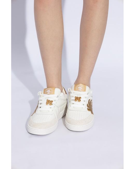 Palm Angels White Palm Patch Low-Top Sneakers