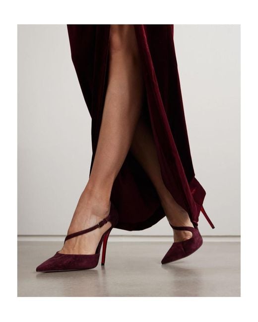 Christian Louboutin Purple Miss Ziggyta Pointed Toe Pumps