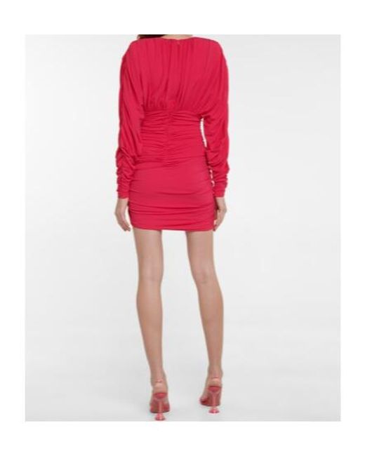 Alexandre Vauthier Pink Ruched Minidress