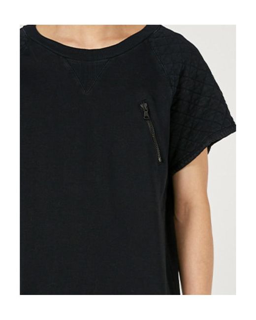 Balmain Black Cable Zipper Lace Design Short-Sleeved T-Shirt for men
