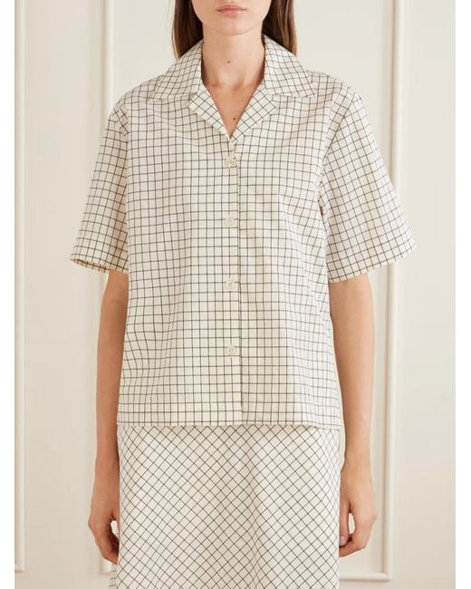 Rohe White Plaid Shirt