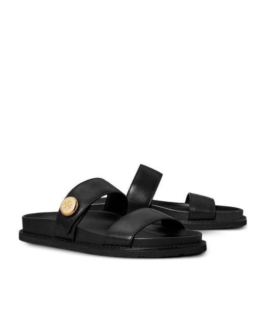 Tory Burch Black Romy Sport Slide Sandals