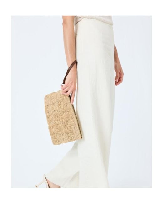 IBELIV Natural Tanala Zipped Clutch Bag