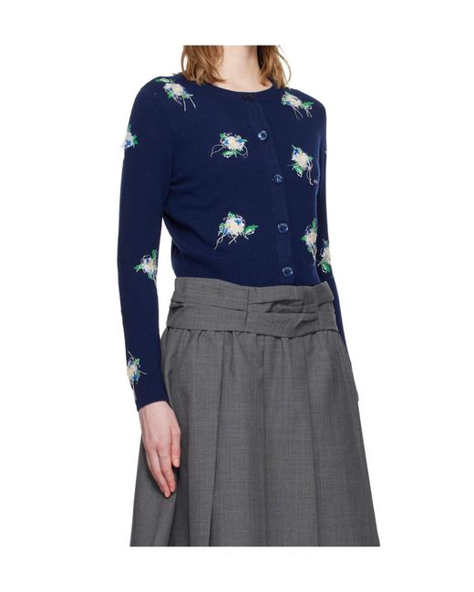 ShuShu/Tong Blue Long-Sleeved Cardigan