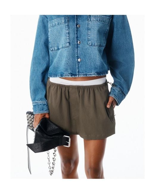 Alexander Wang Gray Double Layer Waist Skirt