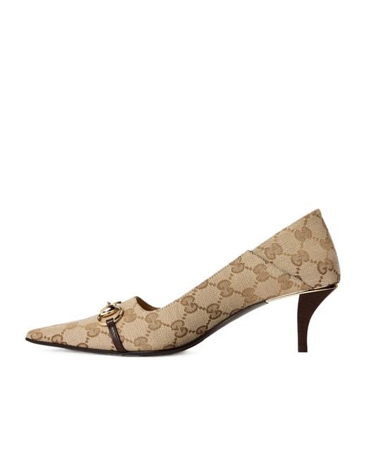 Gucci Natural Square-Toe High Heels