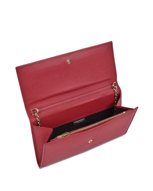 Dolce & Gabbana Red Logo Details Handbag