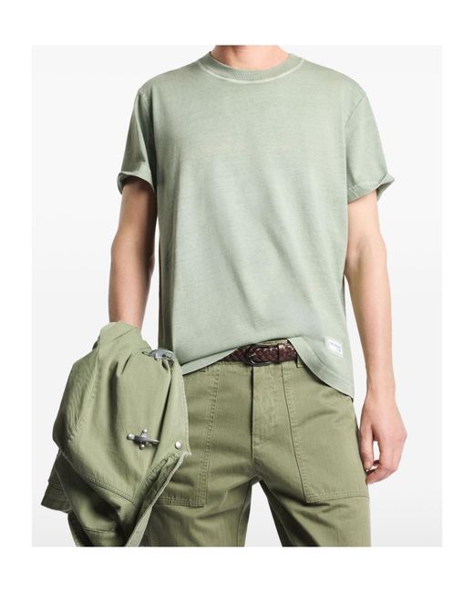 Fay Green Archive Logo Patch T-Shirt for men