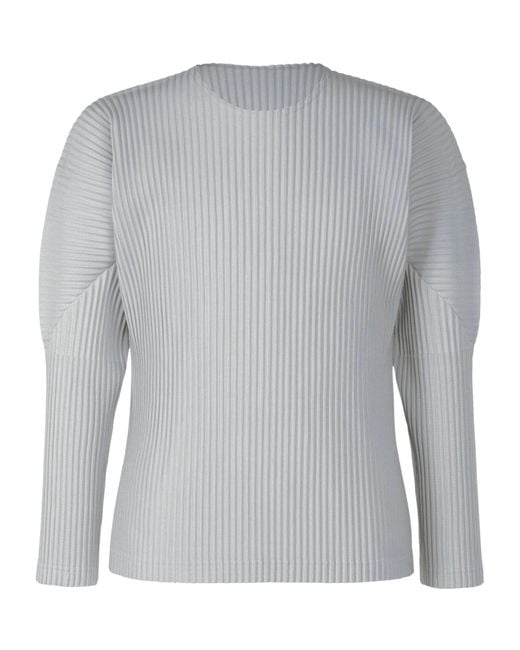 Issey Miyake Gray Long-Sleeved T-Shirt for men