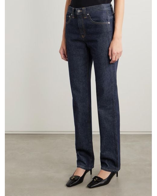 Khaite Blue Farley Straight-Leg Jeans