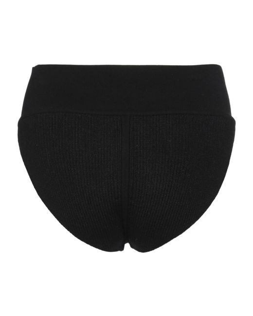 Rick Owens Black Plain Colour Shorts